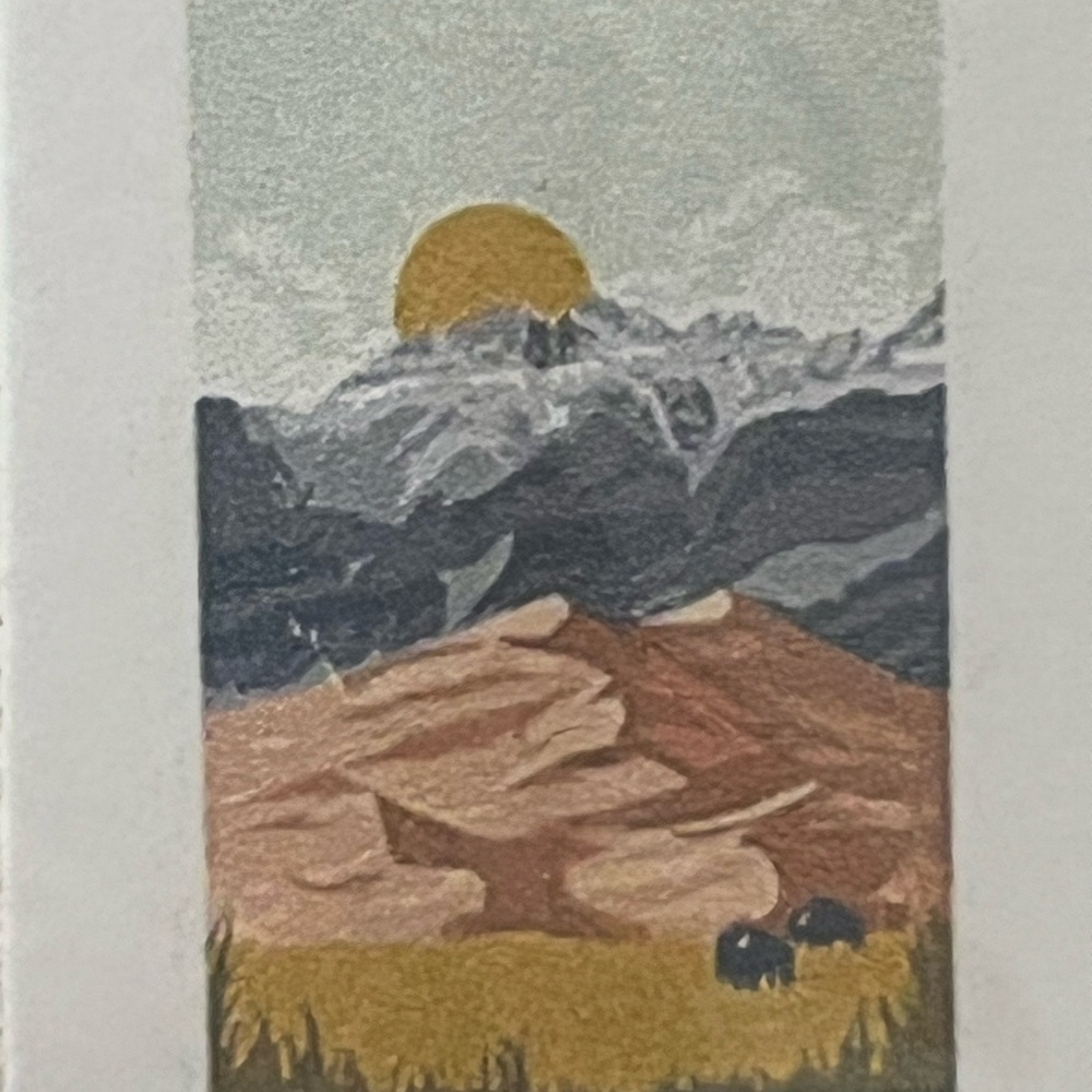 Paint by Numbers Kit – Red Rock Mountains, Snowy Peaks, Sunrise (Single Canvas)
